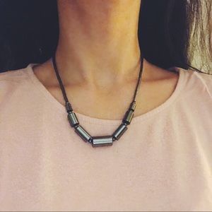 Geometric Gray Necklace
